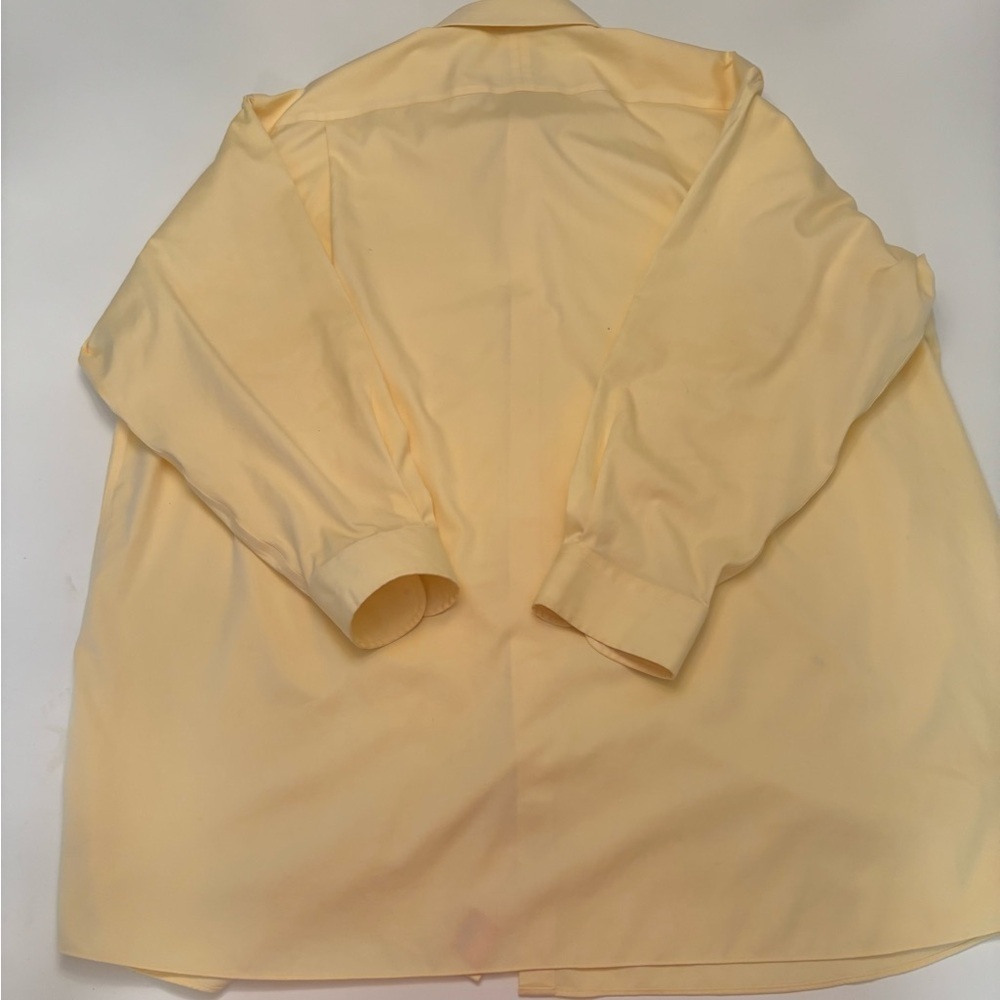 Jos. A. Bank Traveler’s Collection Men’s Dress Shirt 18.5 33 Yellow Cotton - Picture 6 of 6
